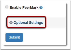 Optional Settings link