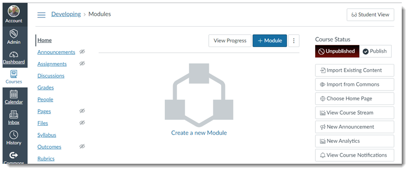 course module page