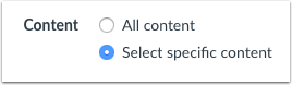 Select Specific Content