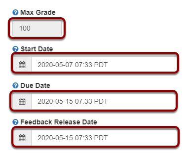 Maximum grade field is selected.