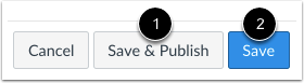 Save and Publish