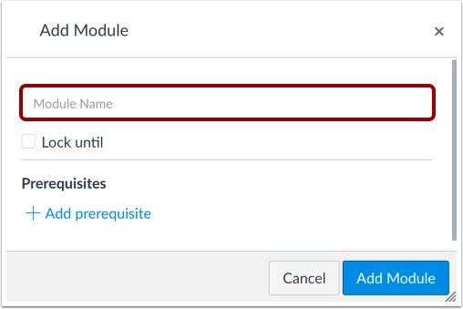 Add Module Name