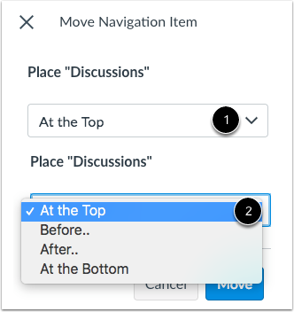 Place Navigation Link Location