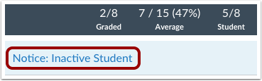 View Inactive Student Notice