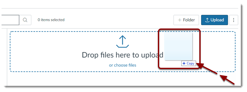 File upload area selected