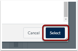 Select button selected