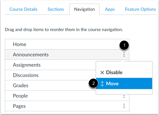 Move Navigation Links