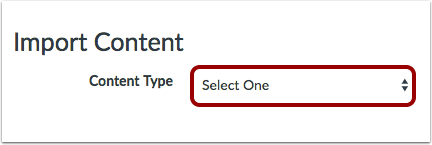 Select Content Type