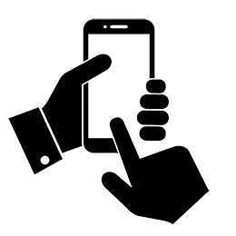 A hand is holding a smart phone.