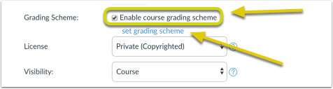 grading scheme