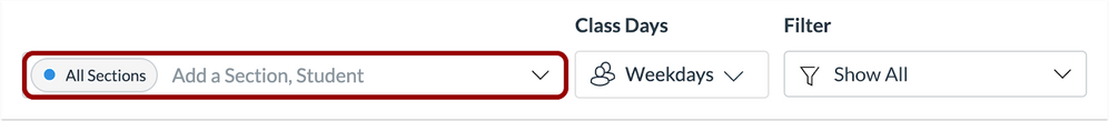 Sections Menu