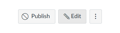 Assignment page with publish, edit, and options buttons.