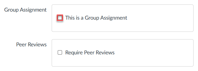 Group Assignment checkbox is highlighted.