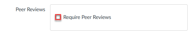 Require Peer Reviews checkbox is highlighted.